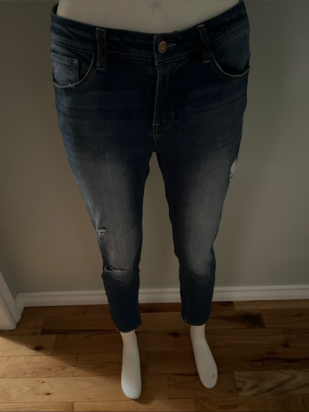 Kensie Women’s Skinny Jeans in Dark Blue Wash